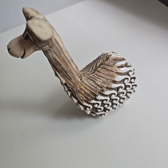 Llama Alpaca Artesania Rinconada Vtg Pair Mom Baby Art Pottery Figurines Retired - Picture 9 of 14